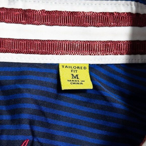 Robert Graham Shirt Mens Medium Tailored Fit Flip Contrast Cuff Button Front - Picture 3 of 13